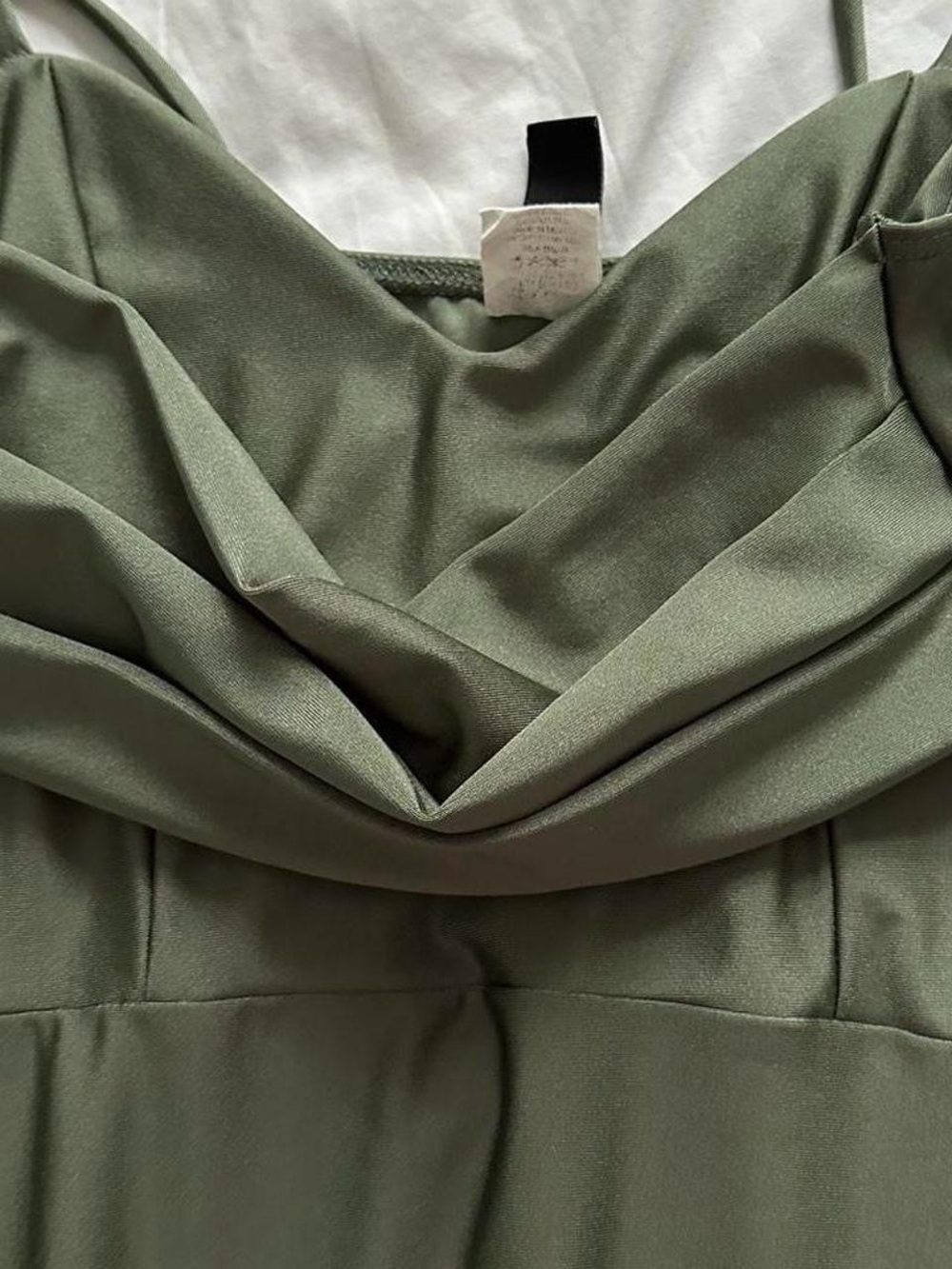 Windsor Olive Green Spaghetti Strap Maxi Dress with High Slit - Picture 2 of 5